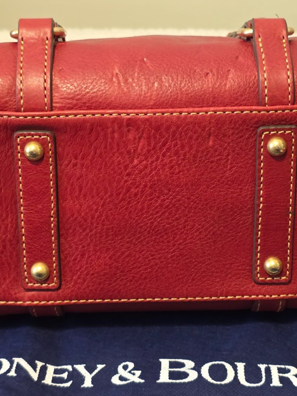 Dooney & Bourke Florentine Micro Satchel Crossbody w/ Matching Wallet (Red) - Picture 6 of 10